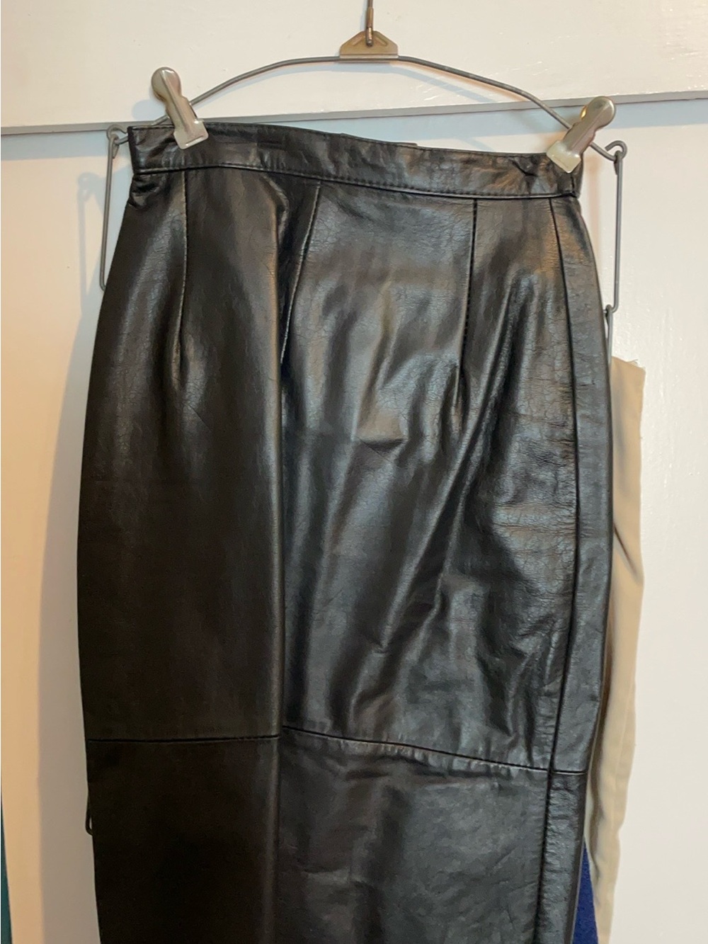 Wilson Black Faux Leather High-Waist Pencil Skirt
